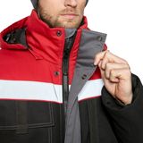 Костюм рабочий мужской утепленный "Крейсер" с МВО серый-черный-красный